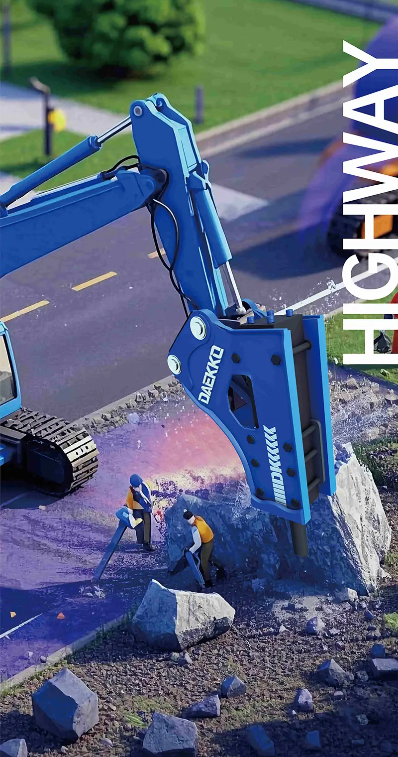hydraulic-breaker-road-construction
