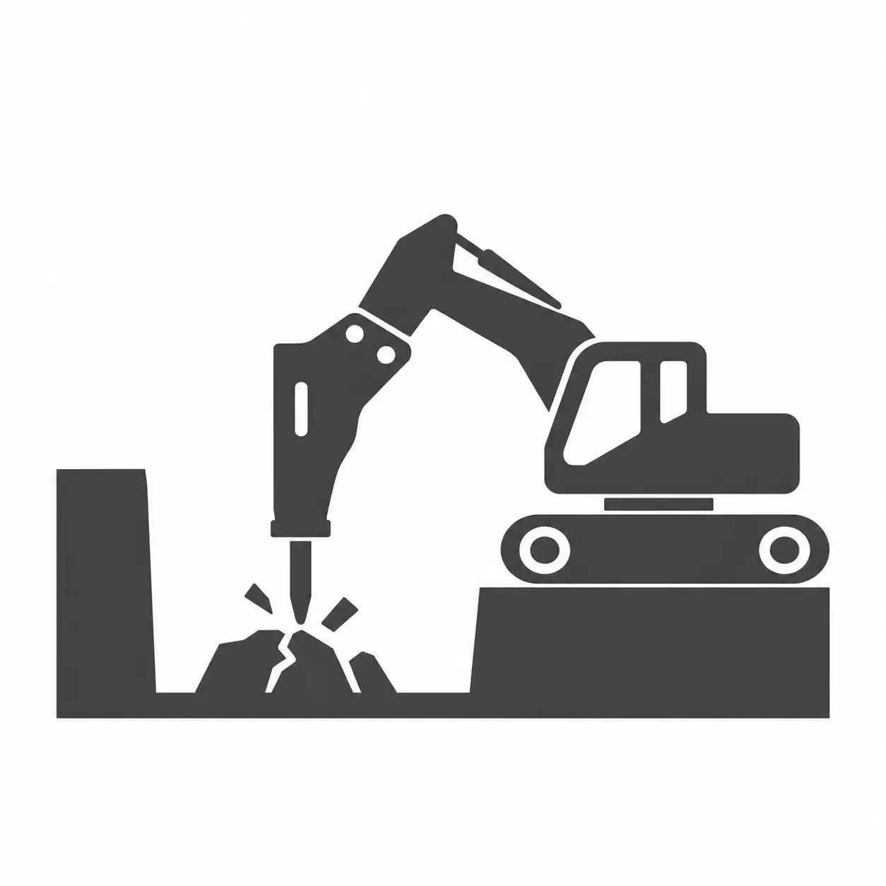 side-type-hydraulic-breaker-foundation-excavation